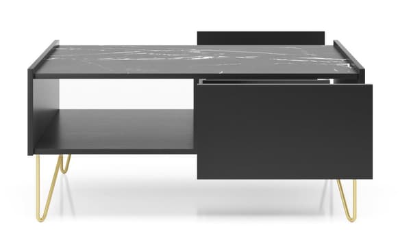 FURNLUX SOHVAPÖYTÄ HARMONY BLACK & GOLD 97CM