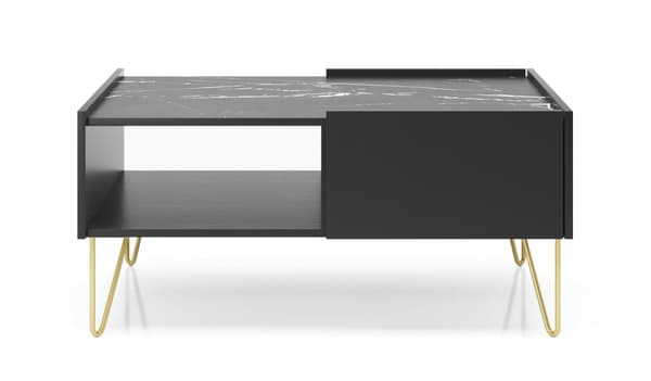FURNLUX SOHVAPÖYTÄ HARMONY BLACK & GOLD 97CM