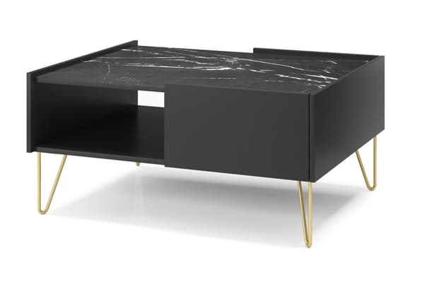 FURNLUX SOHVAPÖYTÄ HARMONY BLACK & GOLD 97CM
