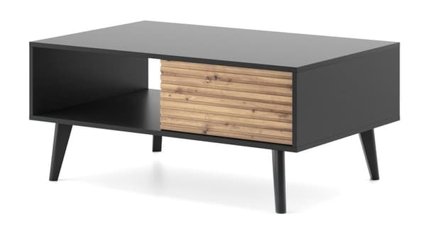 FURNLUX SOFABORD WILLOW BEIGE & SORT 104CM