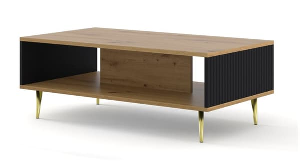 FURNLUX SOHVAPÖYTÄ RAVENNA B BEIGE & MUSTA & KULTA 90CM