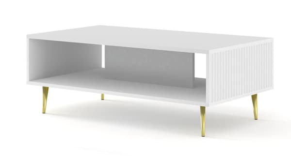 FURNLUX SOFABORD RAVENNA B HVID & GULD 90CM