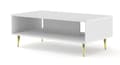 Miniatyrbillede 1 af 3: FURNLUX SOFABORD RAVENNA B HVID & GULD 90CM
