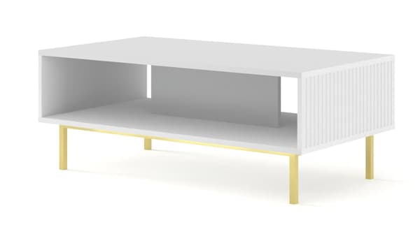 FURNLUX SOFFBORD RAVENNA B VIT & GULD 90CM