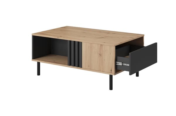FURNLUX SOHVAPÖYTÄ MADIS BEIGE & MUSTA 101CM