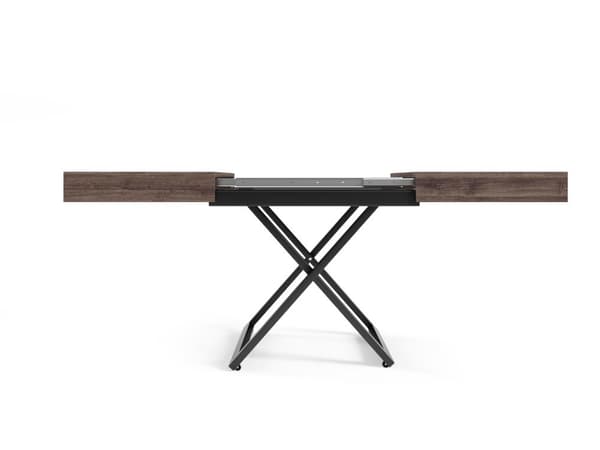 FURNLUX SOFFBORD SANNA U BRUN & SVART 80CM
