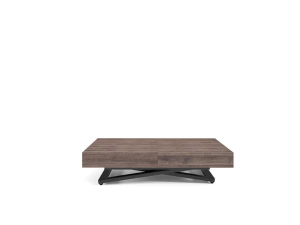 FURNLUX SOFFBORD SANNA U BRUN & SVART 80CM