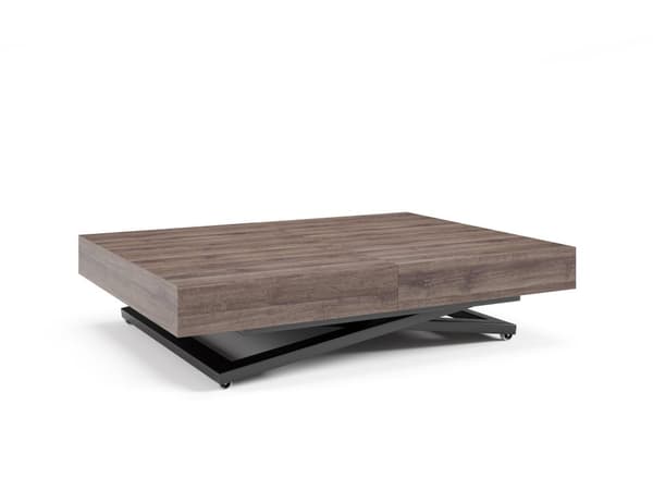 FURNLUX SOFFBORD SANNA U BRUN & SVART 80CM