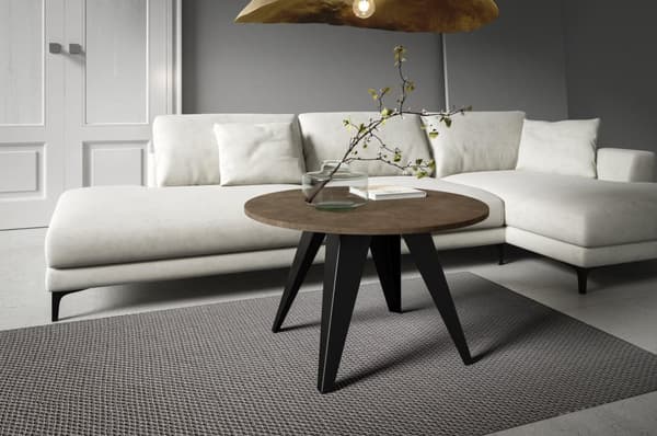FURNLUX SOFABORD FARE GRÅ & SORT 75CM