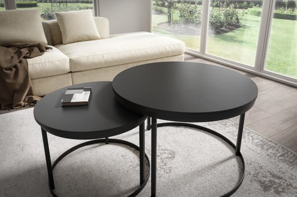 FURNLUX SOFFBORD RABEN SVART 75CM