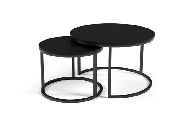FURNLUX SOFFBORD RABEN SVART 75CM