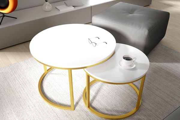 FURNLUX SOFFBORD RABEN VIT 75CM