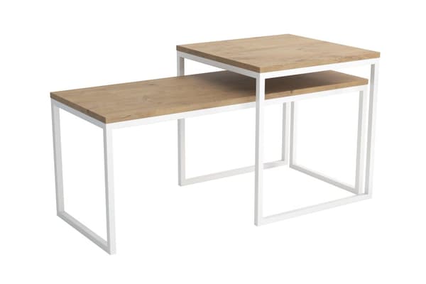FURNLUX SOFFBORD TONY BEIGE & VITT 50CM