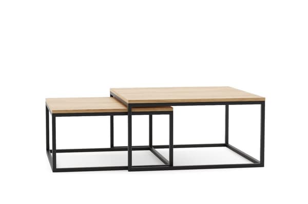 FURNLUX SOFFBORD DUAL BEIGE & SVART 76CM