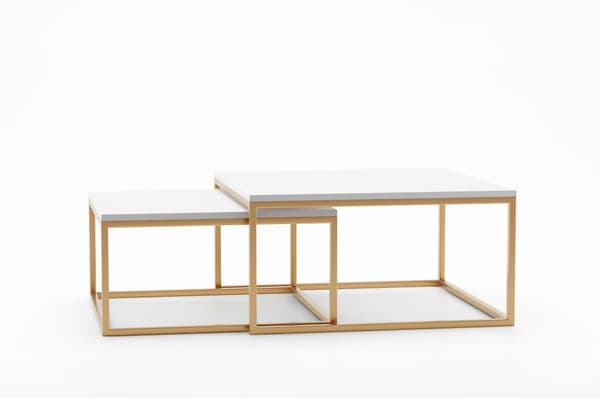 FURNLUX SOFABORD DUAL HVID 76 CM