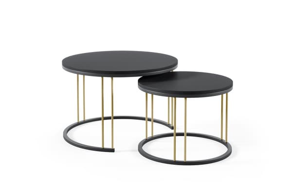 FURNLUX SOFFBORD RAGNAR SVART 75CM
