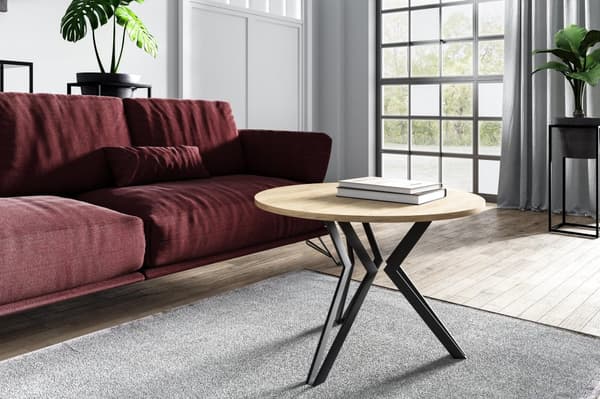 FURNLUX SOHVAPÖYTÄ SAMMAL LUONNOLLINEN PUU 75CM