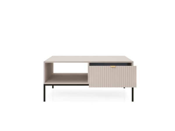 FURNLUX SOHVAPÖYTÄ AVON BEIGE & MUSTA 104CM