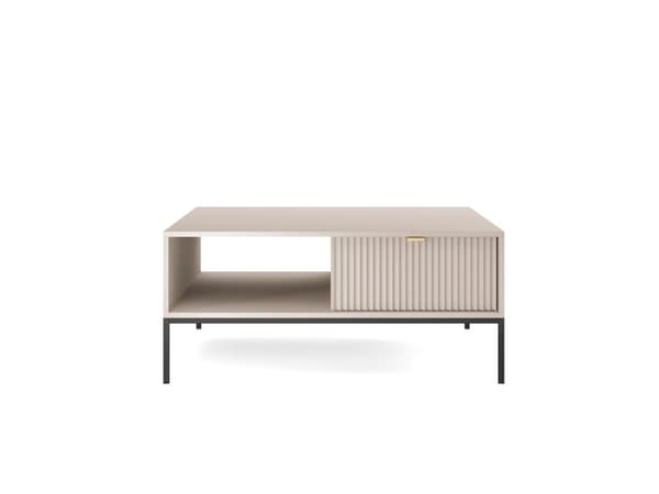 FURNLUX SOHVAPÖYTÄ AVON BEIGE & MUSTA 104CM