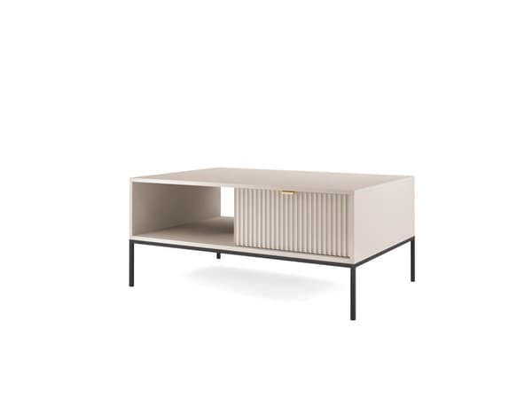 FURNLUX SOHVAPÖYTÄ AVON BEIGE & MUSTA 104CM