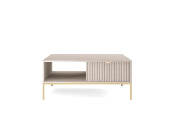 FURNLUX SOFFBORD AVON BEIGE & GULD 104CM