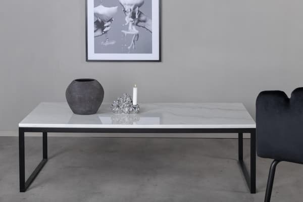 FURNLUX SOFFBORD ESTELLE MARMOR VIT & SVART 60CM