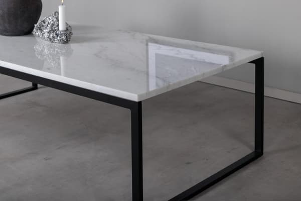 FURNLUX SOFFBORD ESTELLE MARMOR VIT & SVART 60CM