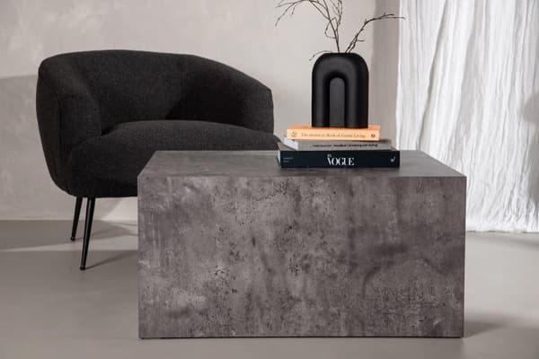 FURNLUX SOFABORD YORK MØRKEGRÅ 60CM