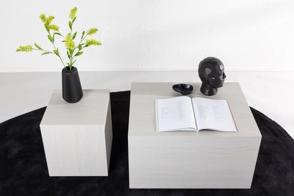 FURNLUX SOFABORD YORK GRÅ 40CM