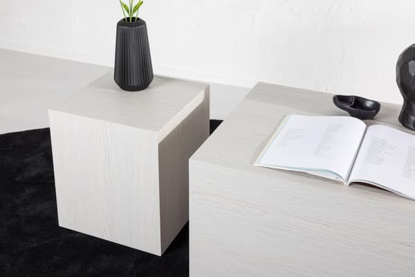 FURNLUX SOFABORD YORK GRÅ 40CM
