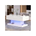 Miniatyrbild 4 av 6: LED-bord med hög glans 100x50x45 cm, med LED-belysning - Halvlyftbart bordskiva