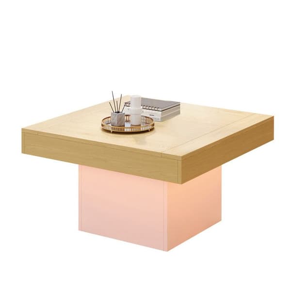 Kreativ Svamp LED Bordsbord, 70x70x40 cm - Elegant kvadratisk bordsbord, lastkapacitet 30 kg