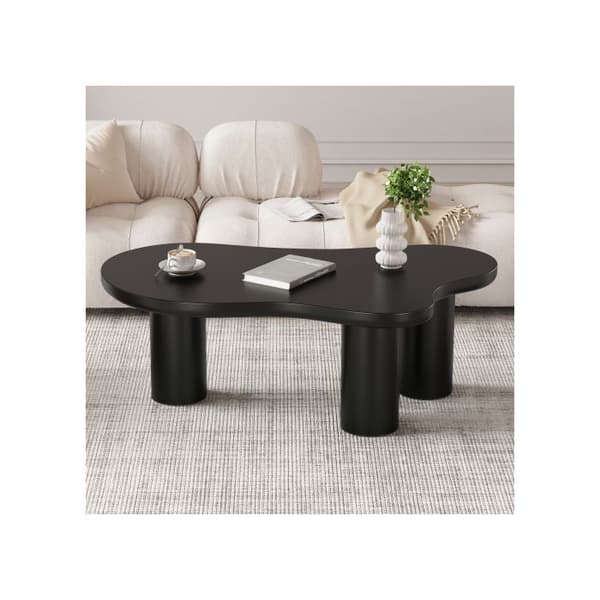 Oregelbunden soffbord i molnform, längd 107 cm, bredd 66 cm, höjd 40,5 cm, skiva MDF