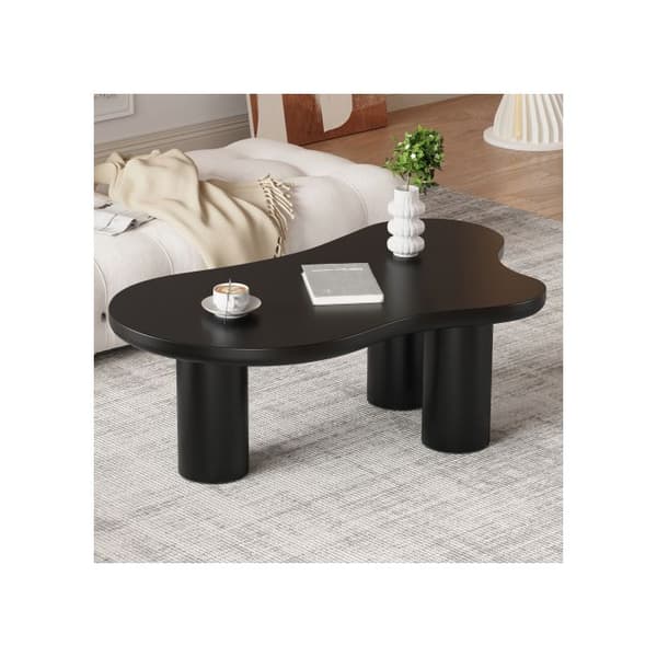 Oregelbunden soffbord i molnform, längd 107 cm, bredd 66 cm, höjd 40,5 cm, skiva MDF