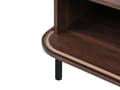 Miniatyrbilde 10 av 11: Sofabord Mørkebrunt Svart Ben MDF Metall 120 x 60 cm Retro Skyveskap Oppbevaring Stue