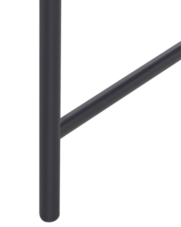 Konsollbord Mørkebrunt Svart Ben MDF Metall 80 x 30 cm Retro Skyveskap Stue