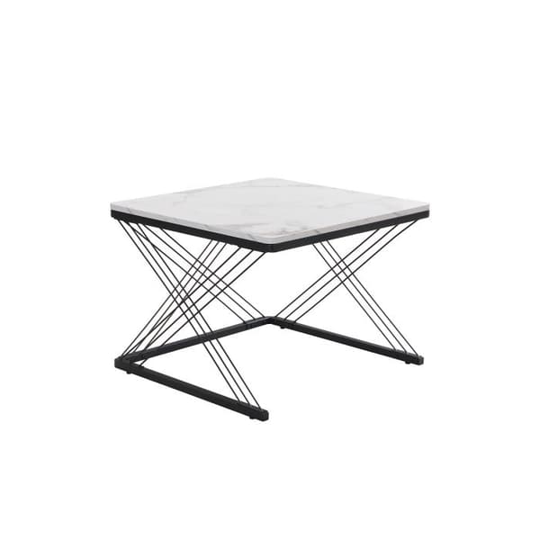 Set av 2 eleganta soffbord, kvadratiska 60*60*45 cm och 45*45*40 cm