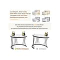 Miniatyrbild 6 av 6: Elegant set of 2 white nesting coffee tables, 60*60*45.5 cm and 50*50*32 cm, round table, 2 drawers.