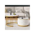 Miniatyrbild 2 av 6: Elegant set of 2 white nesting coffee tables, 60*60*45.5 cm and 50*50*32 cm, round table, 2 drawers.