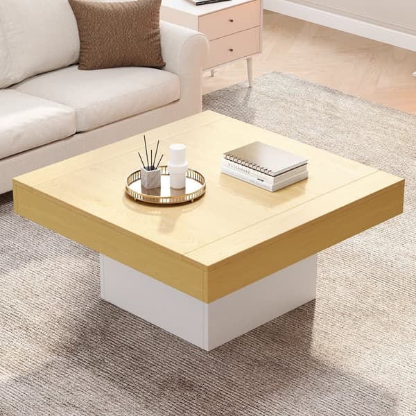 svampformat LED-soffbord, snyggt fyrkantigt sidobord, 30 kg viktkapacitet, modern vardagsrumsdesign