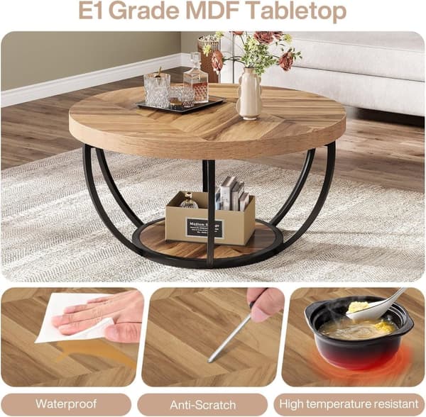 Tribesigns Soffbord - 80 x 80 x 45 cm - Modern Stil