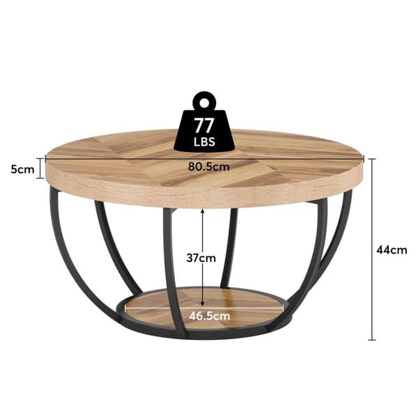 Tribesigns Soffbord - 80 x 80 x 45 cm - Modern Stil
