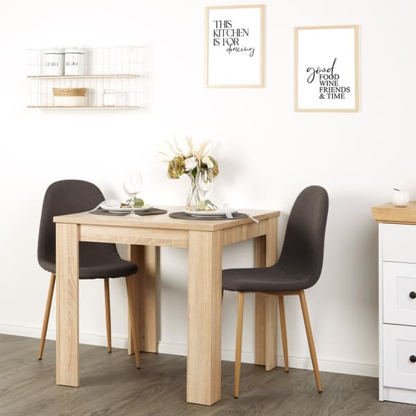 Matsalsbord Set, 80x80 cm, Antracit