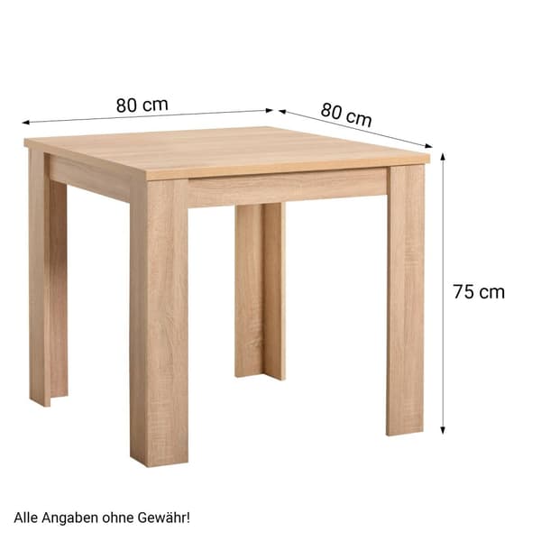 Matsalsbord Set, 80x80 cm, Antracit