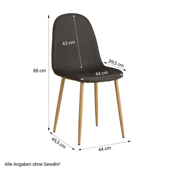 Matsalsbord Set, 80x80 cm, Antracit