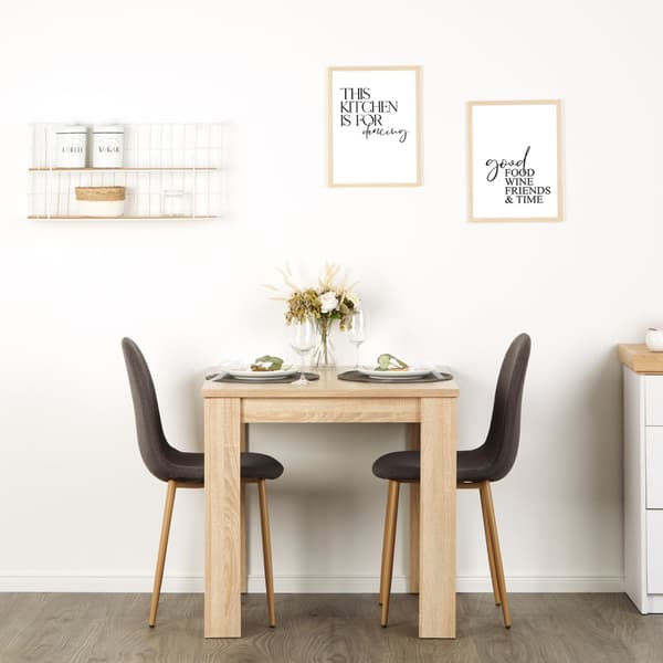 Matsalsbord Set, 80x80 cm, Antracit