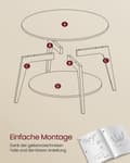 Miniatyrbillede 7 af 7: Rootz 2 -niveau Sofabord - Round Table - Accent Table - Dual Storage - 80 cm D x 45 cm H