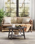 Miniatyrbillede 2 af 7: Rootz 2 -niveau Sofabord - Round Table - Accent Table - Dual Storage - 80 cm D x 45 cm H
