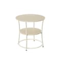 Miniatyrbillede 1 af 6: ROOTZ 2 Hylde Tillægstabel - Opbevaringstabel - Stålramme Tabel - Holdbart design - 55 cm x 55 cm - Brun, hvid