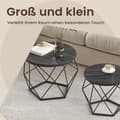 Miniatyrbild 2 av 4: Rootz 2 Set Round soffbord - vardagsrumsbord - sidobord - Stylisk design - 50 cm x 40 cm & 40 cm x 36 cm